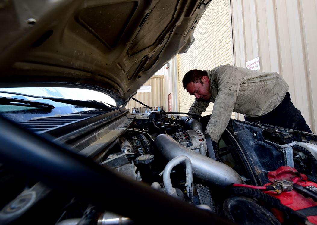 servicing in home garage
